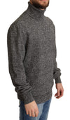 Dolce & Gabbana Elegant Gray Cashmere Turtleneck Sweater