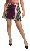 Dolce & Gabbana Floral Jacquard Asymmetrical Mini Skirt