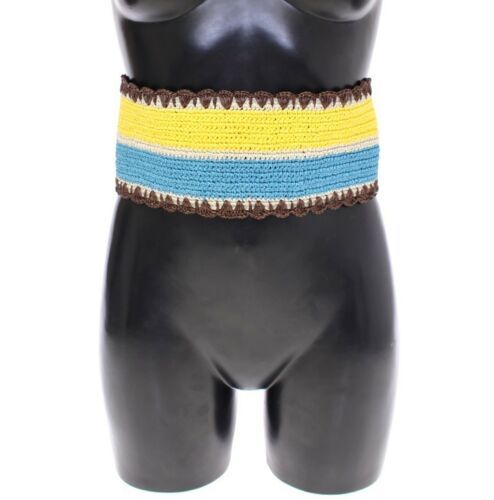Dolce & Gabbana Runway Woven Raffia-Style Corset Belt - ACCEXO