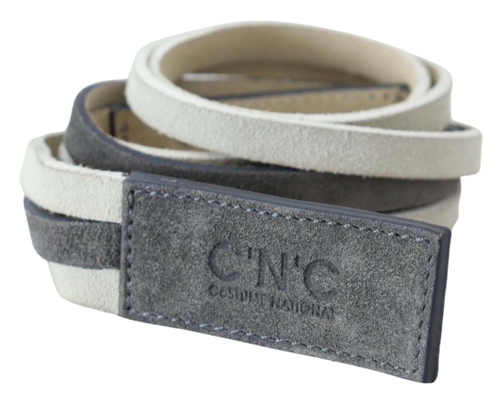 Costume National Chic White Leather Logo Belt - ACCEXO
