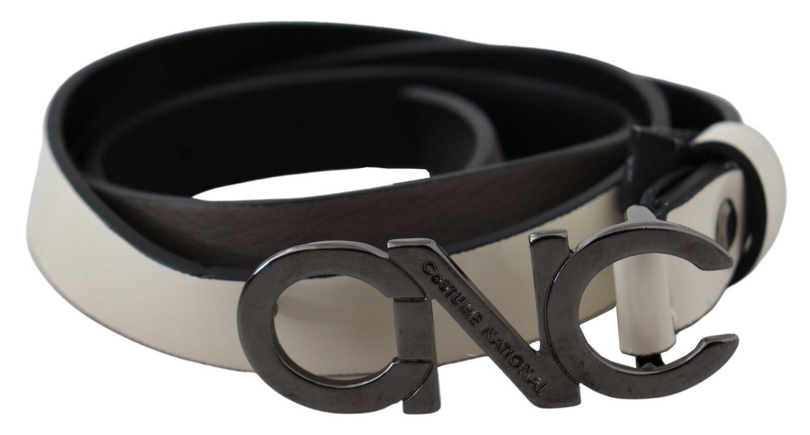 Costume National Elegant White Leather Fashion Belt - ACCEXO