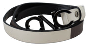 Costume National Elegant White Leather Fashion Belt - ACCEXO