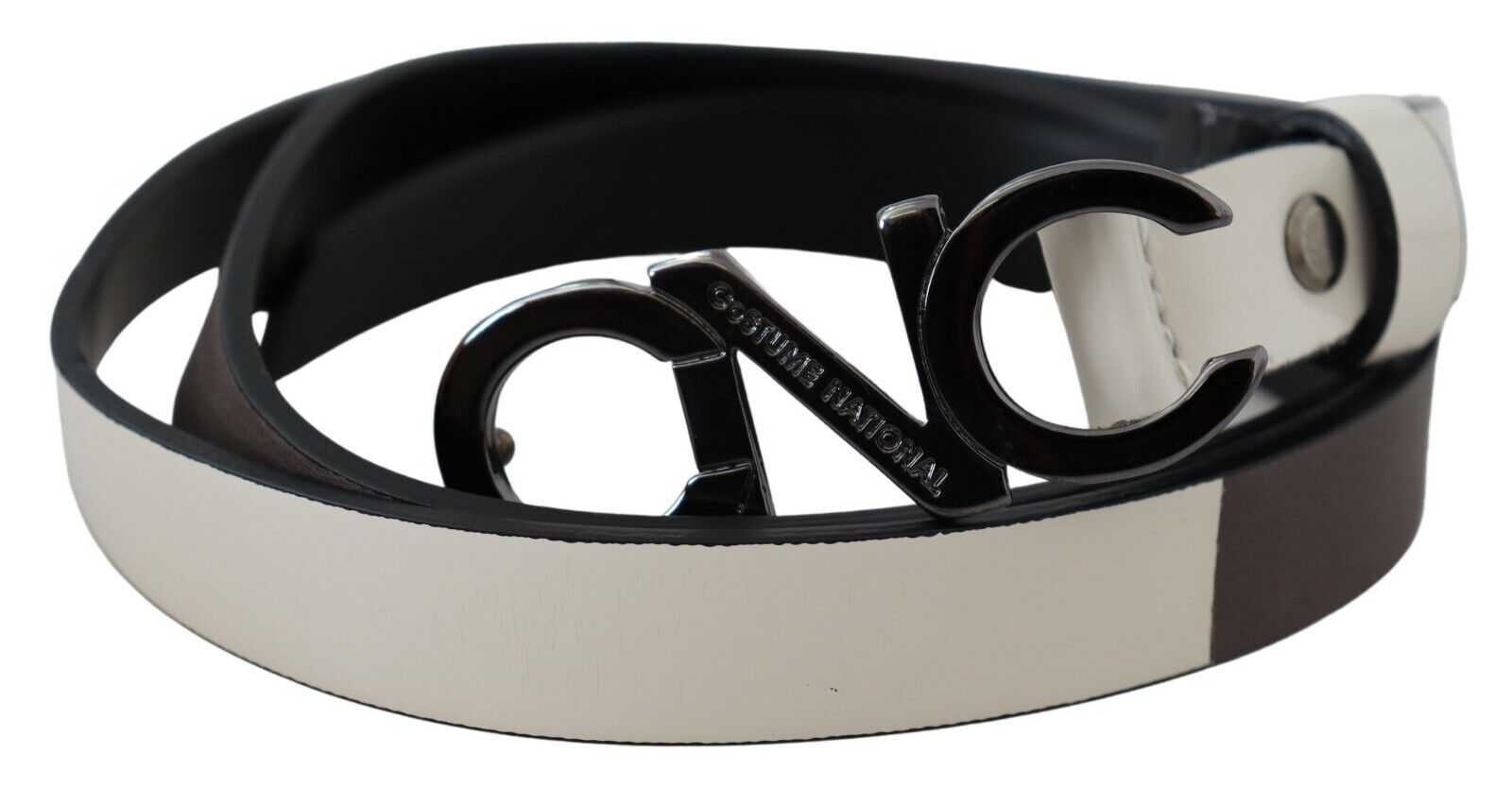 Costume National Elegant White Leather Fashion Belt - ACCEXO