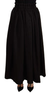 Dolce & Gabbana Elegant High Waist Maxi A-line Wool Skirt