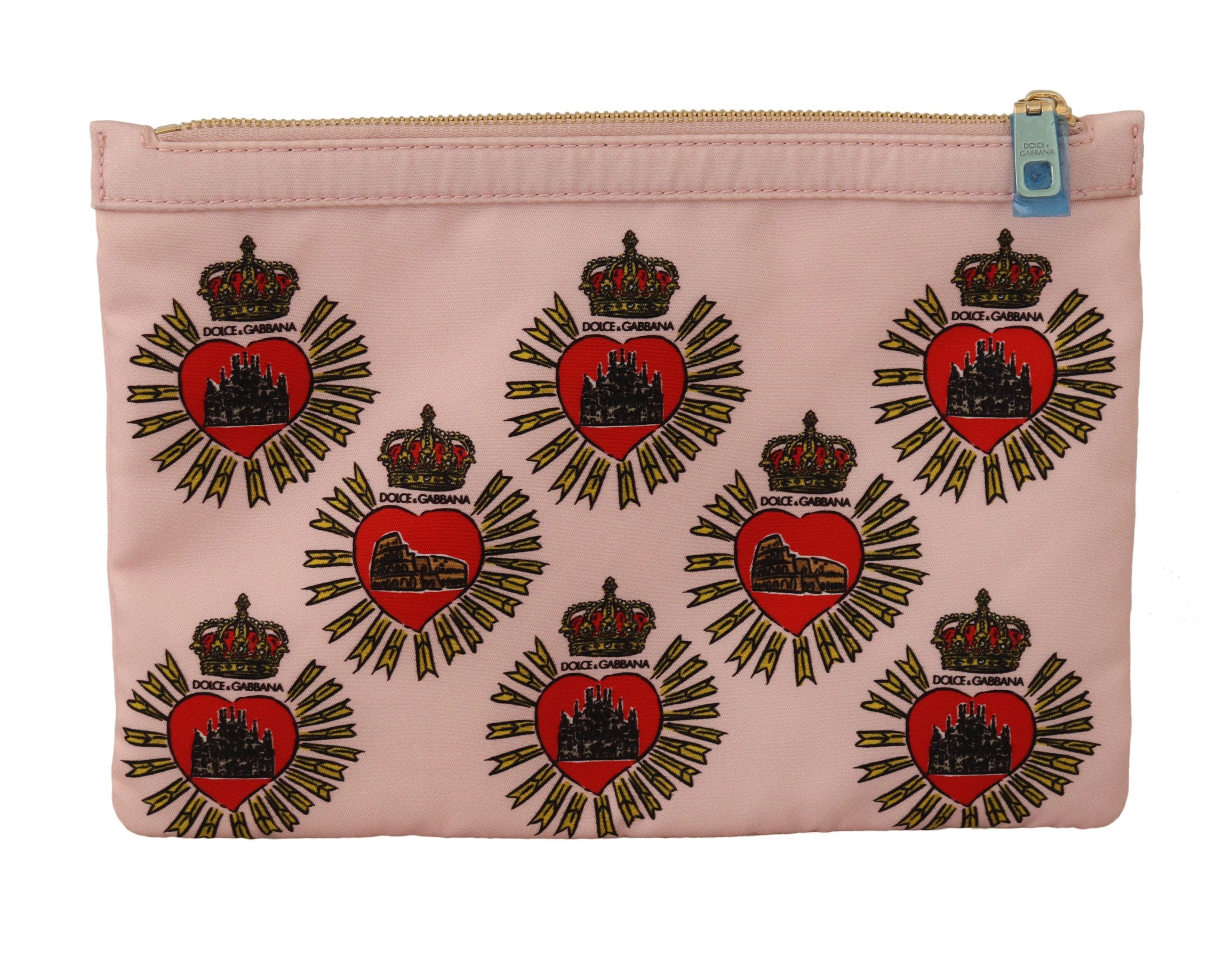 Dolce & Gabbana Elegant Pink Heart Clutch Wallet - ACCEXO