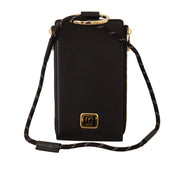 Dolce & Gabbana Elegant Black Leather Strapped Wallet - ACCEXO