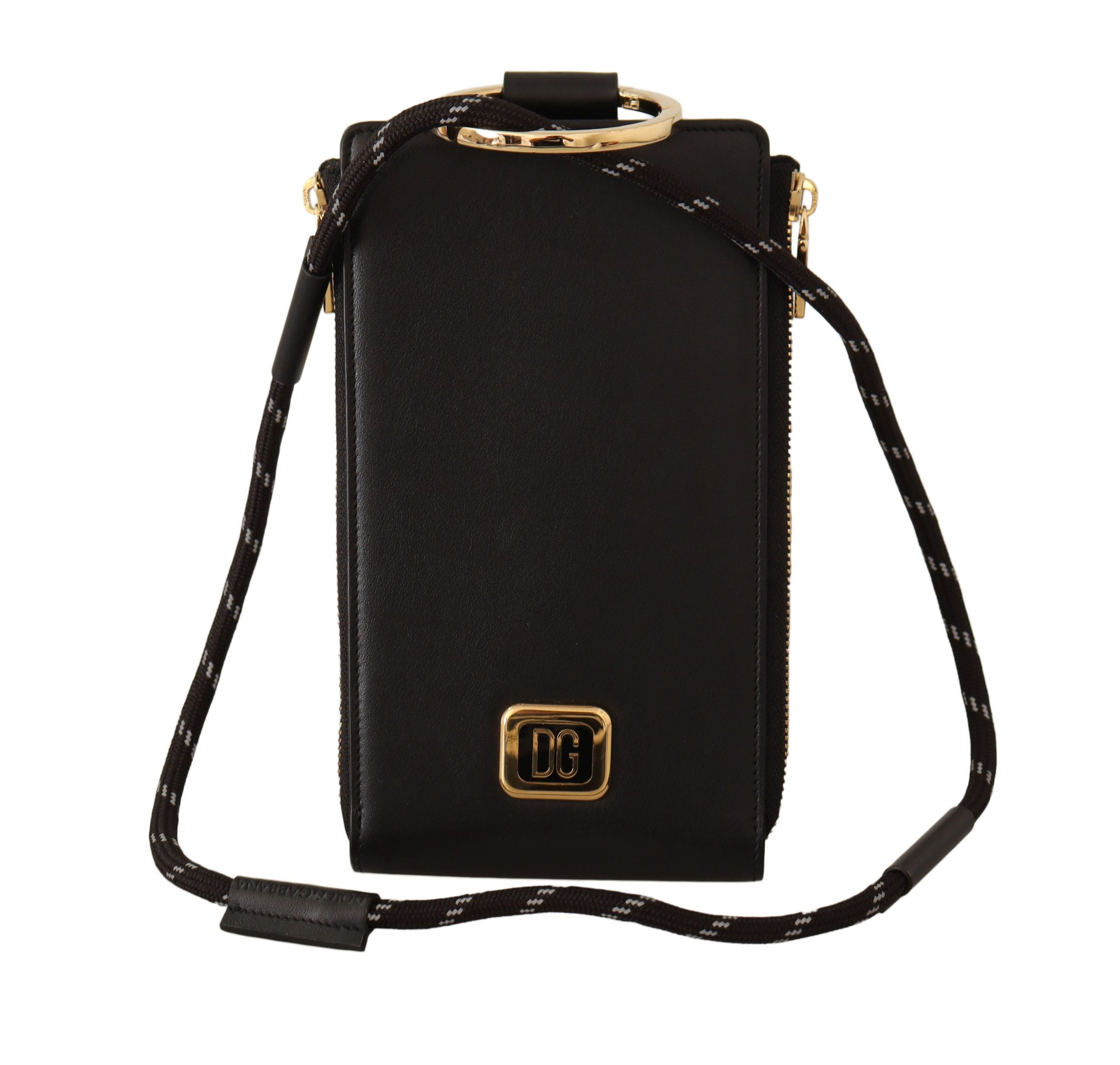 Dolce & Gabbana Elegant Black Leather Strapped Wallet - ACCEXO