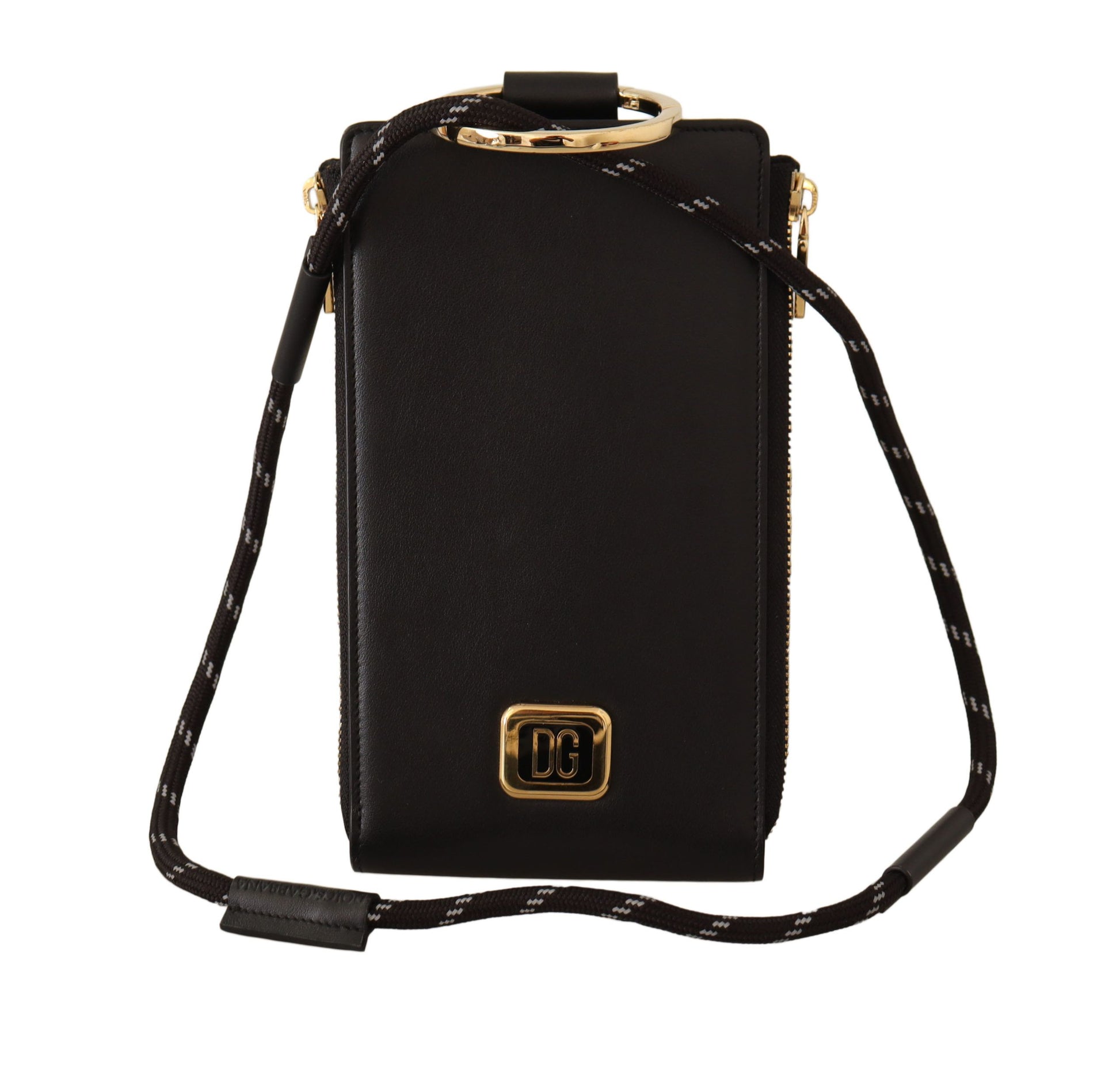 Dolce & Gabbana Elegant Black Leather Strapped Wallet - ACCEXO