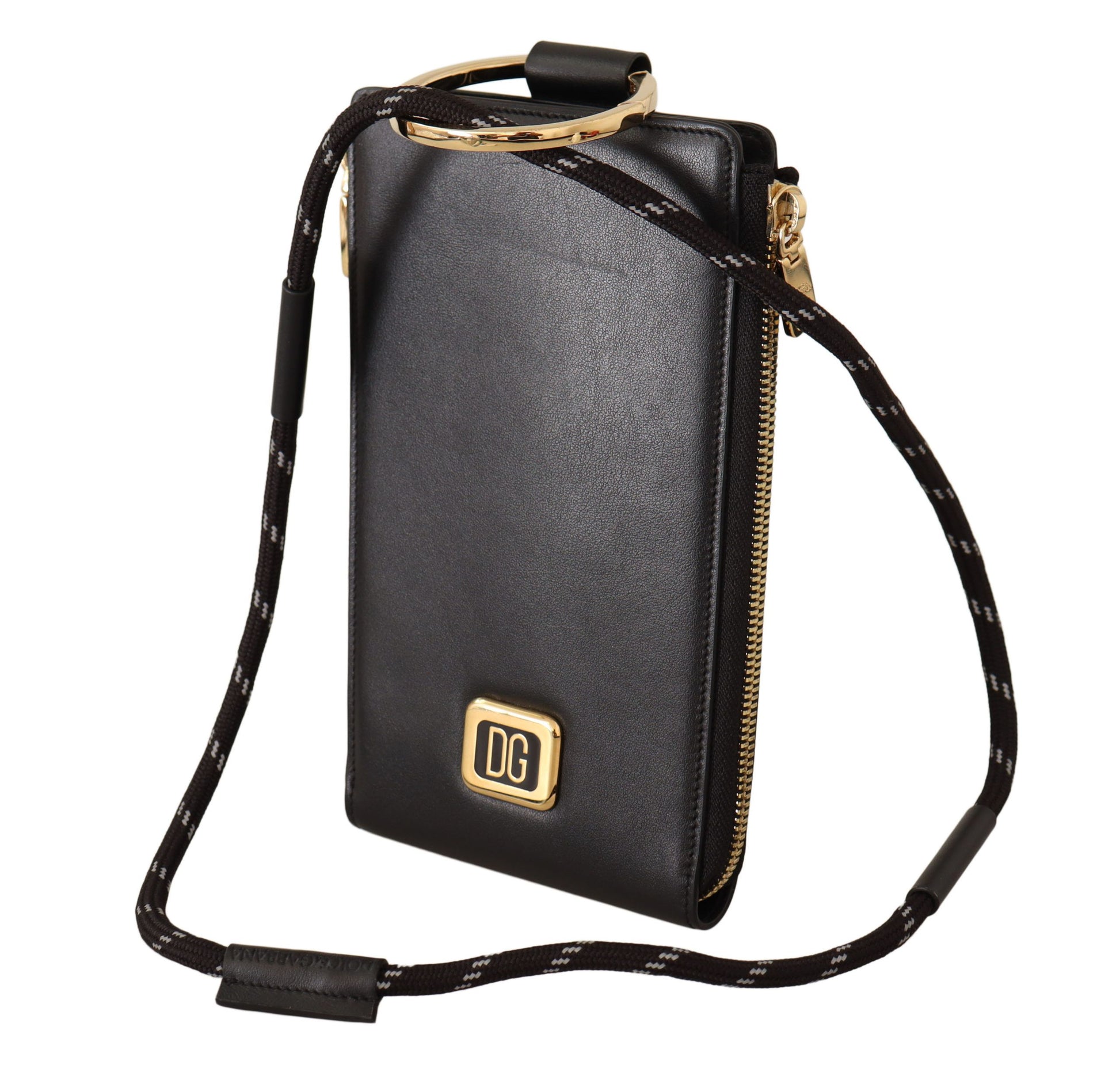 Dolce & Gabbana Elegant Black Leather Strapped Wallet - ACCEXO