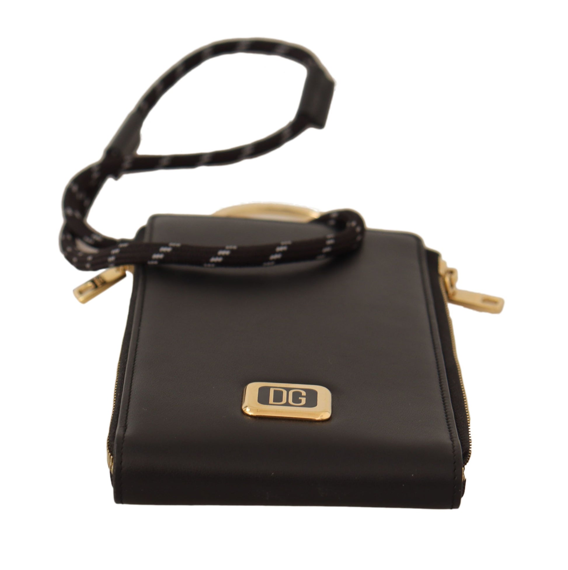 Dolce & Gabbana Elegant Black Leather Strapped Wallet - ACCEXO