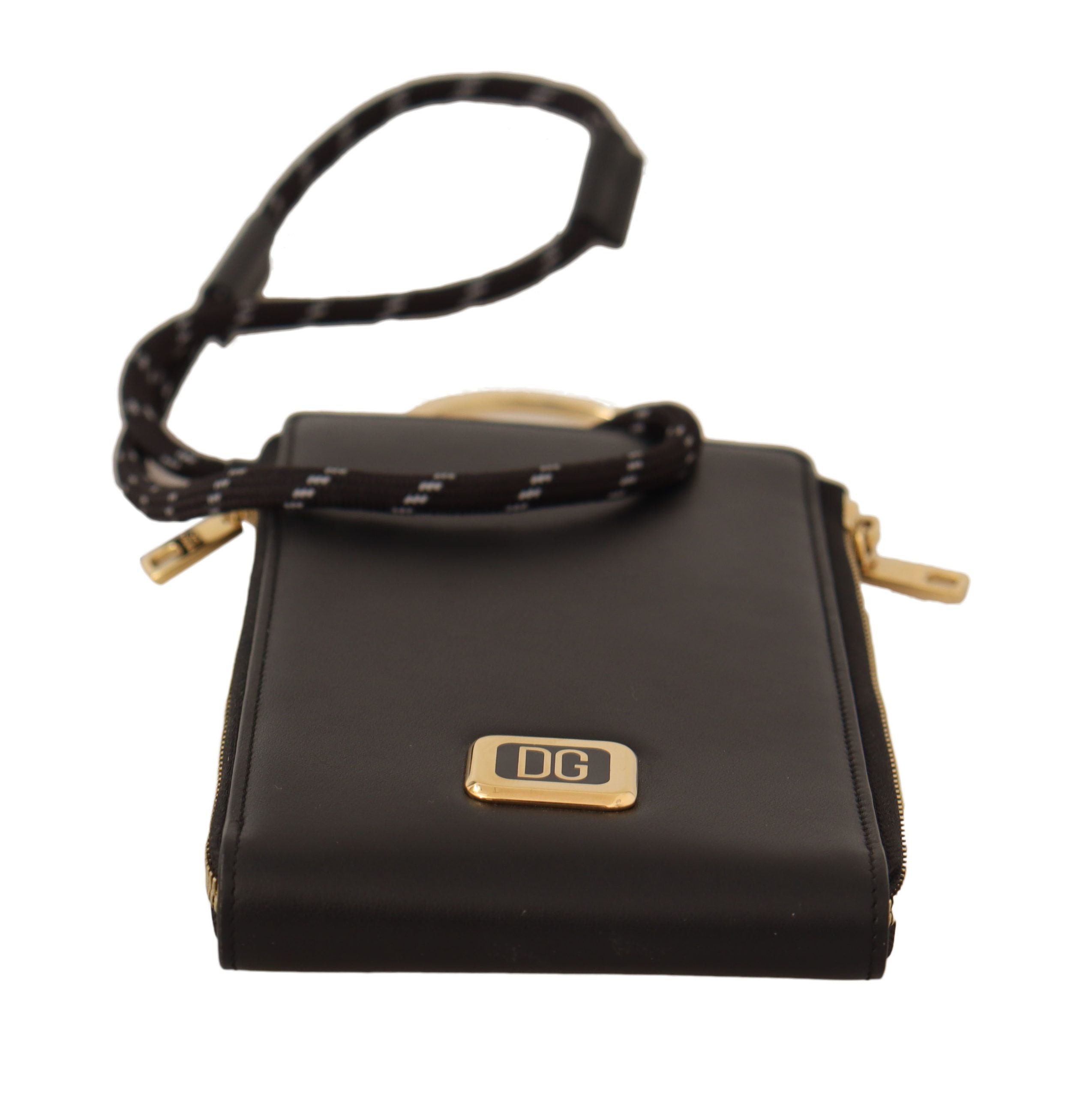 Dolce & Gabbana Elegant Black Leather Strapped Wallet - ACCEXO