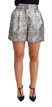Dolce & Gabbana Chic Floral Brocade High Waist Mini Shorts - ACCEXO