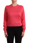 Dolce & Gabbana Elegant Pink Silk Crewneck Sweater