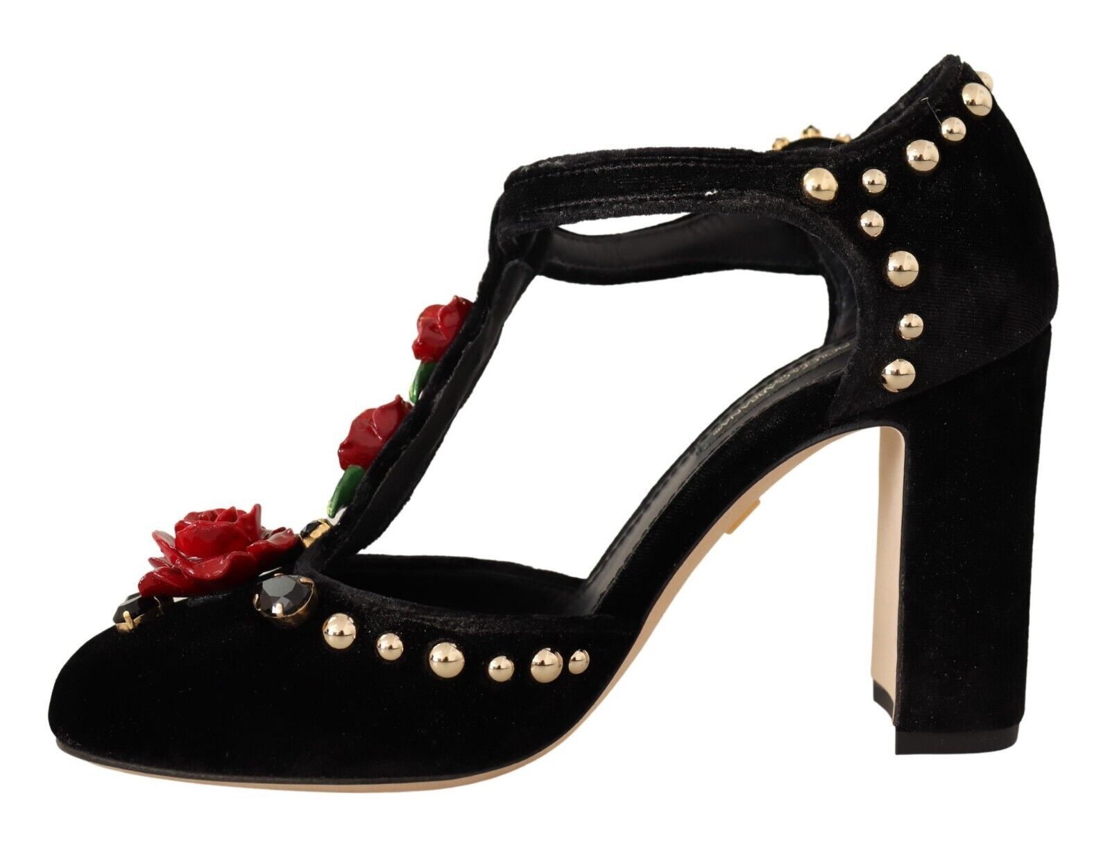 Dolce & Gabbana Elegant Velvet T-Strap Mary Jane Pumps - ACCEXO
