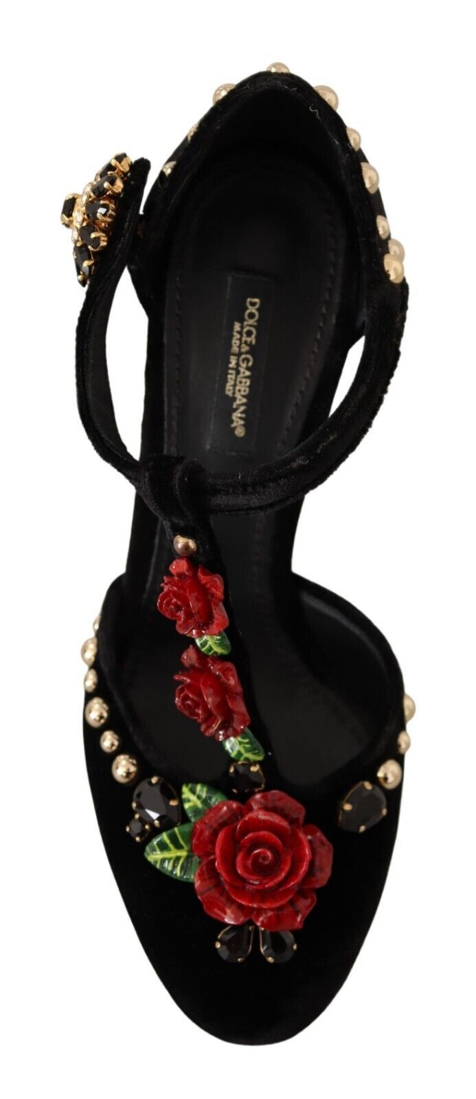 Dolce & Gabbana Elegant Velvet T-Strap Mary Jane Pumps - ACCEXO