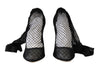 Dolce & Gabbana Elegant Netted Sock Pumps in Timeless Black