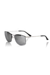 Frankie Morello Silver Metallic Men Sunglass