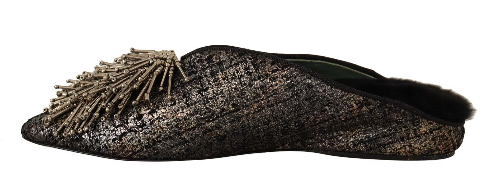 Paola D'Arcano Golden Enchantment Leather Flats - ACCEXO