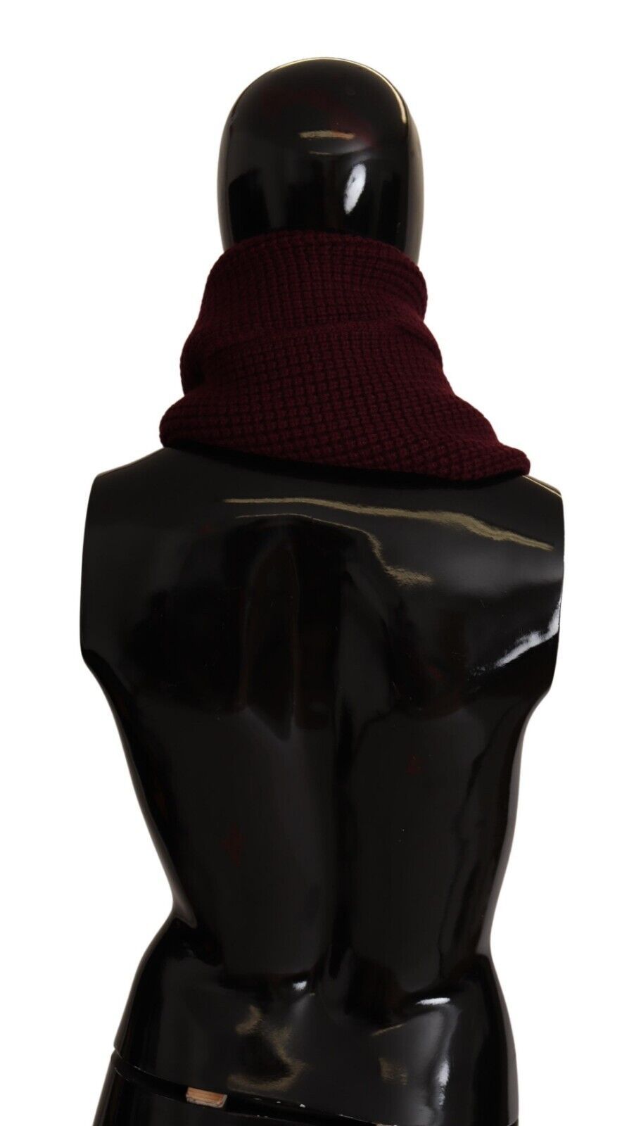 Dolce & Gabbana Elegant Cashmere Knit Scarf in Dark Red - ACCEXO