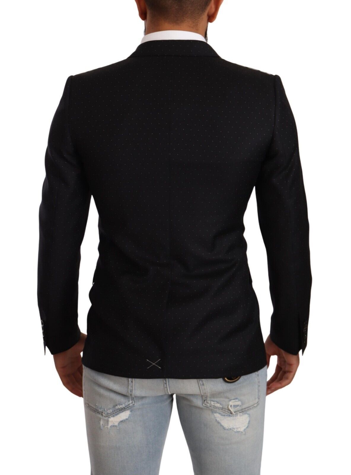 Dolce & Gabbana Elegant Black Dotted Formal Blazer - ACCEXO