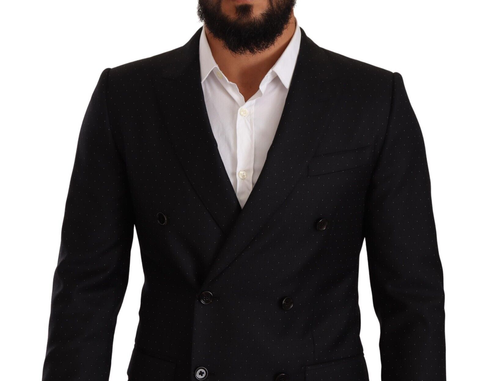 Dolce & Gabbana Elegant Black Dotted Formal Blazer - ACCEXO