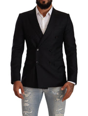Dolce & Gabbana Elegant Black Dotted Formal Blazer - ACCEXO