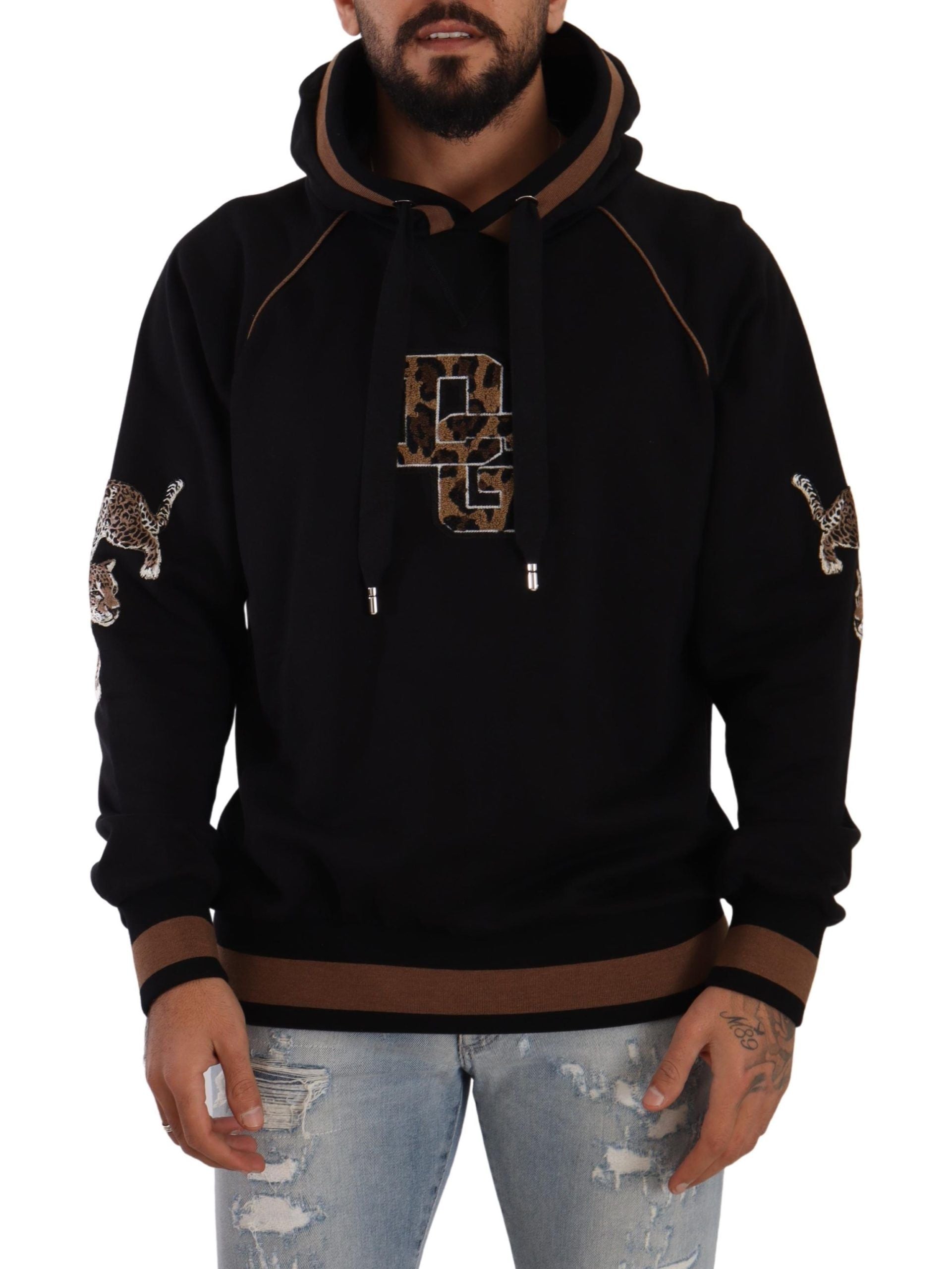 Dolce & Gabbana Chic Leopard Motive Hooded Sweater - ACCEXO