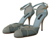 Dolce & Gabbana Elegant Blue Mesh Ankle Strap Sandals