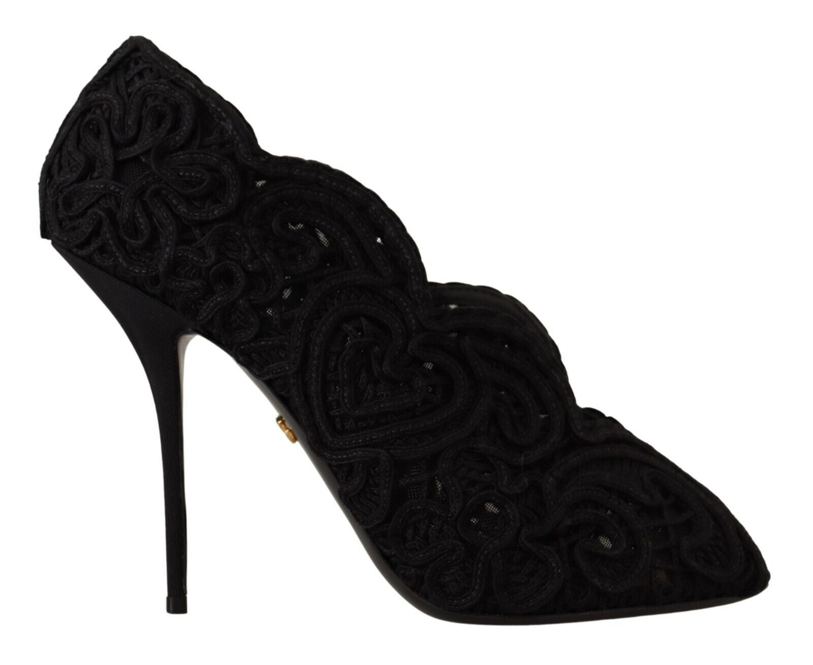 Dolce & Gabbana Elegant Black Lace Stiletto Heels - ACCEXO
