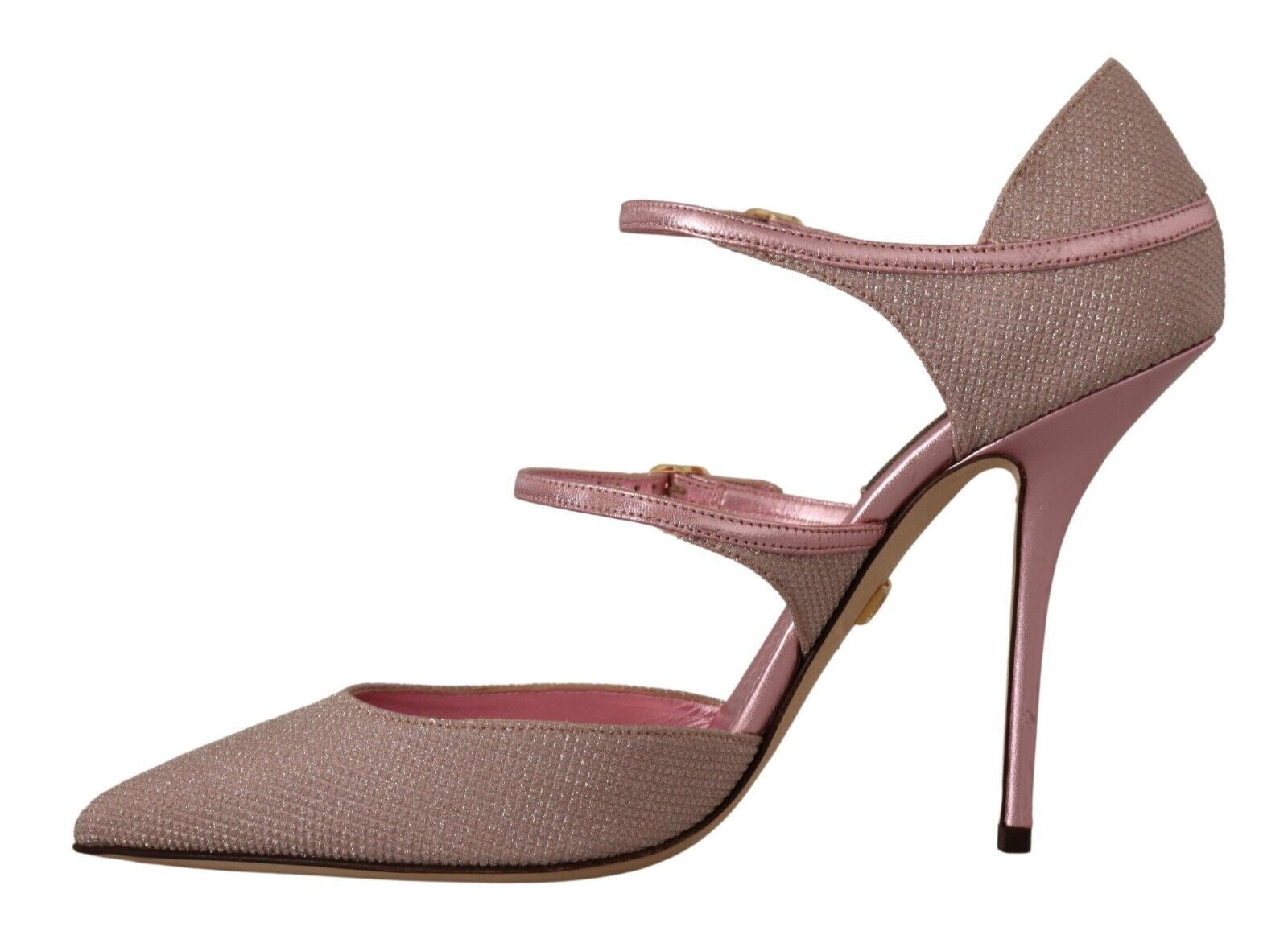 Dolce & Gabbana Pink Glitter High Heel Sandals - ACCEXO