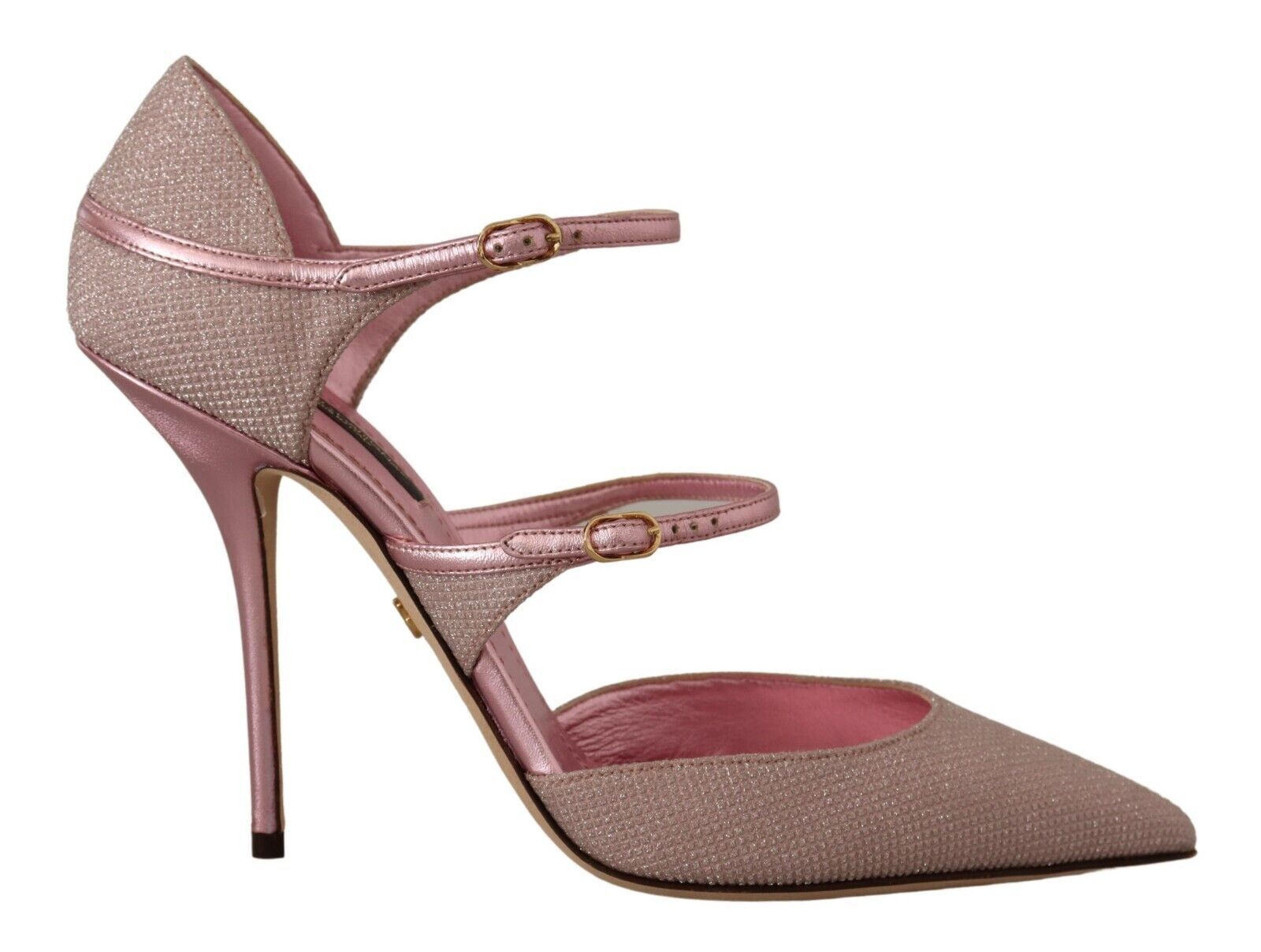 Dolce & Gabbana Pink Glitter High Heel Sandals - ACCEXO