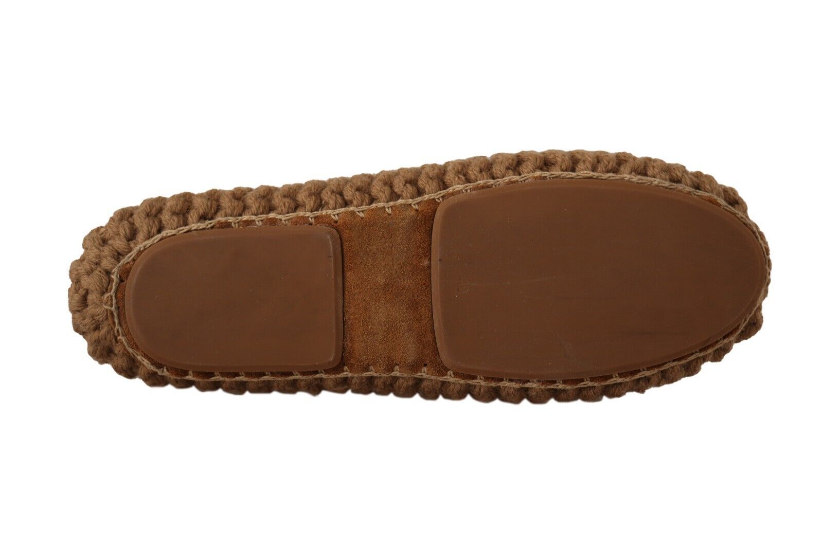 Dolce & Gabbana Elegant Wool Knit Ballerina Flats in Brown - ACCEXO