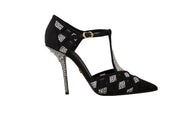 Dolce & Gabbana Elegant Crystal-Embellished Suede Pumps - ACCEXO