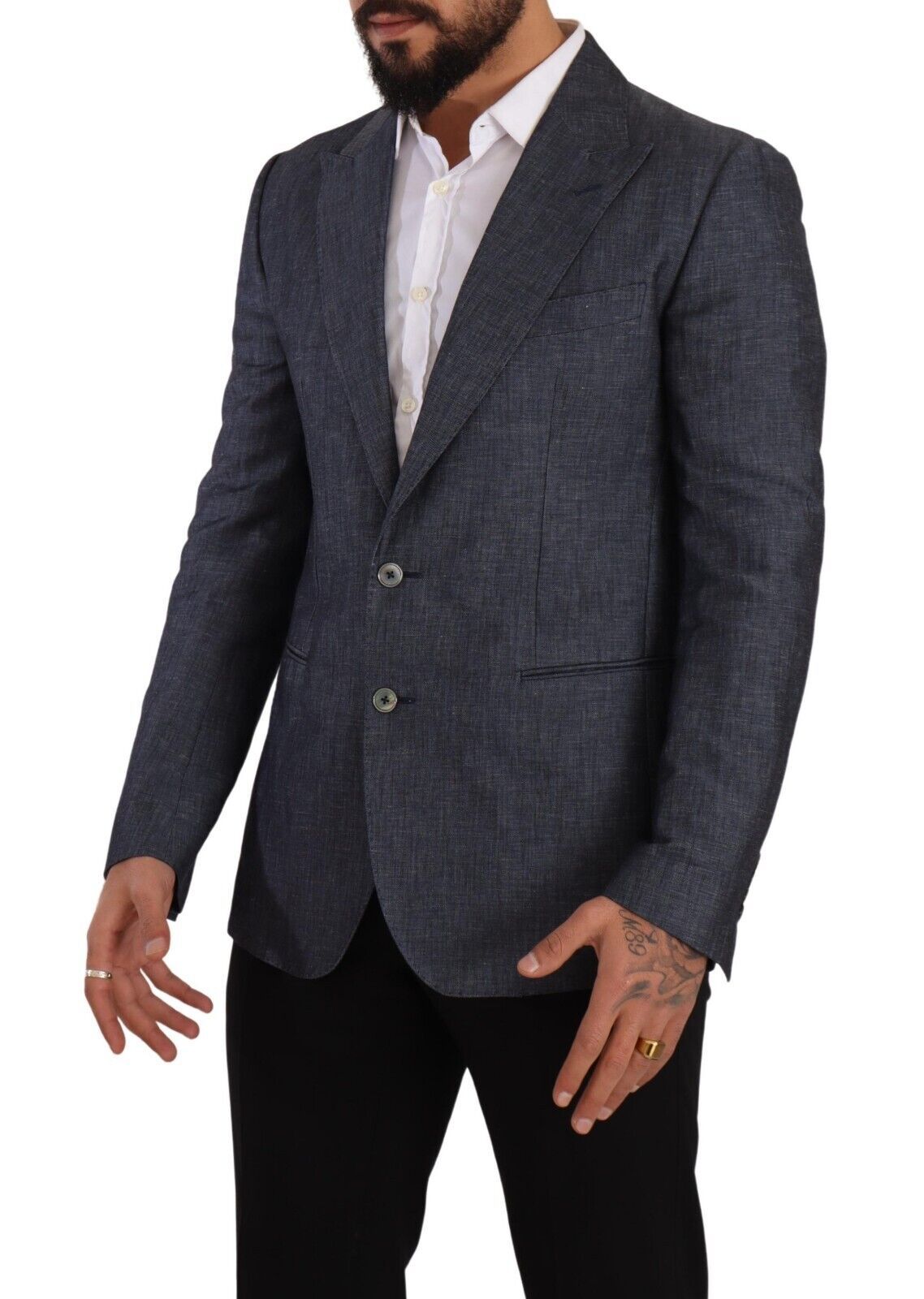 Dolce & Gabbana Elegant Slim Fit Two-Button Blue Blazer - ACCEXO
