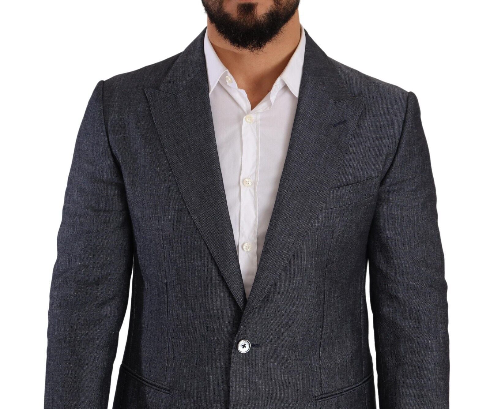 Dolce & Gabbana Elegant Slim Fit Two-Button Blue Blazer - ACCEXO