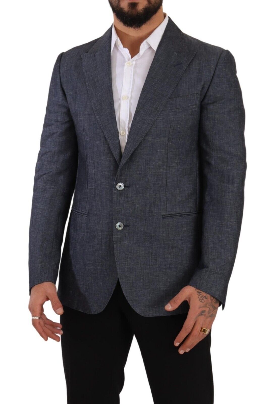 Dolce & Gabbana Elegant Slim Fit Two-Button Blue Blazer - ACCEXO