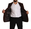 Dolce & Gabbana Elegant Brown Corduroy Slim Fit Blazer