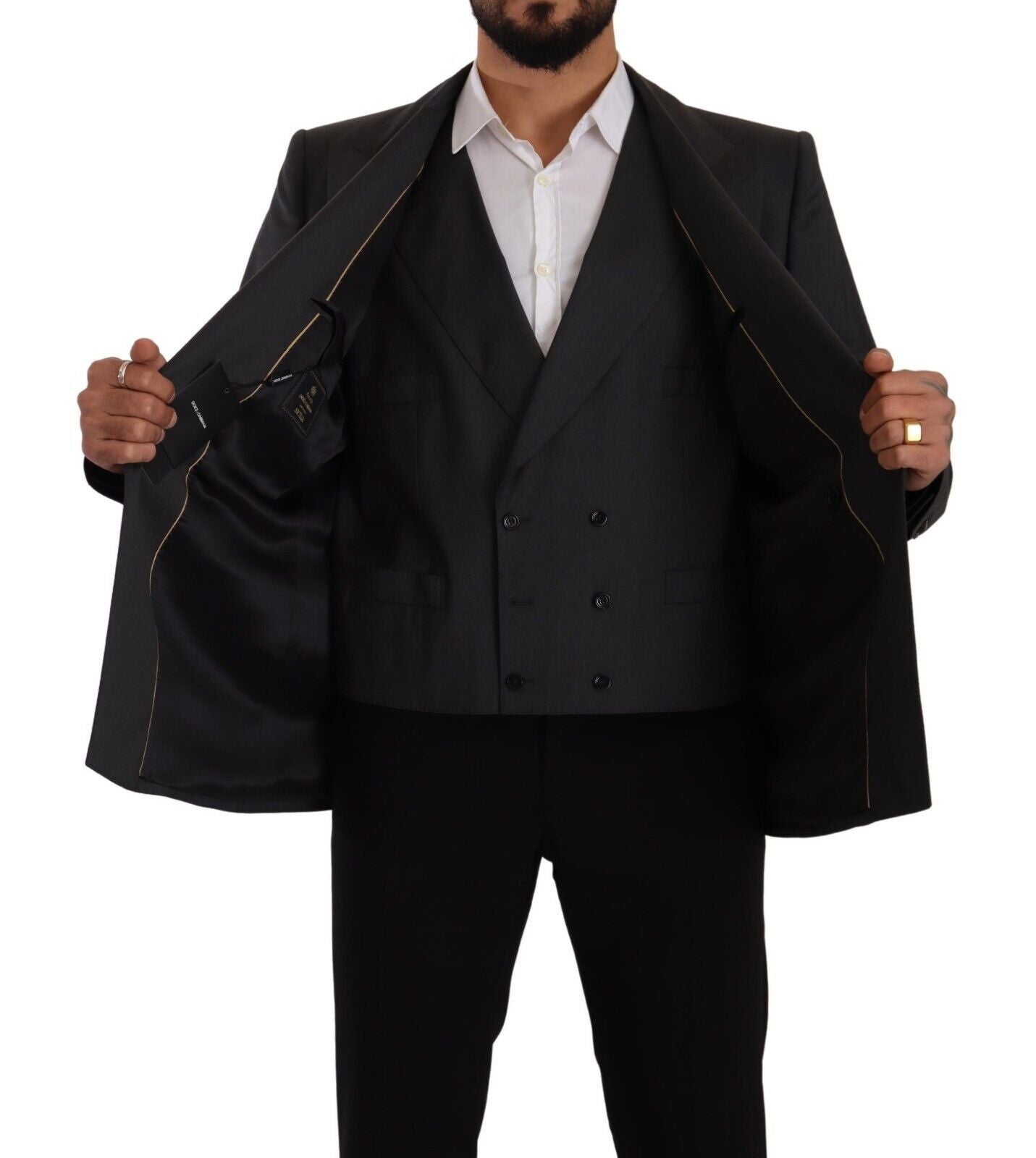 Dolce & Gabbana Elegant Gray Sicilia Wool Blend Suit - ACCEXO