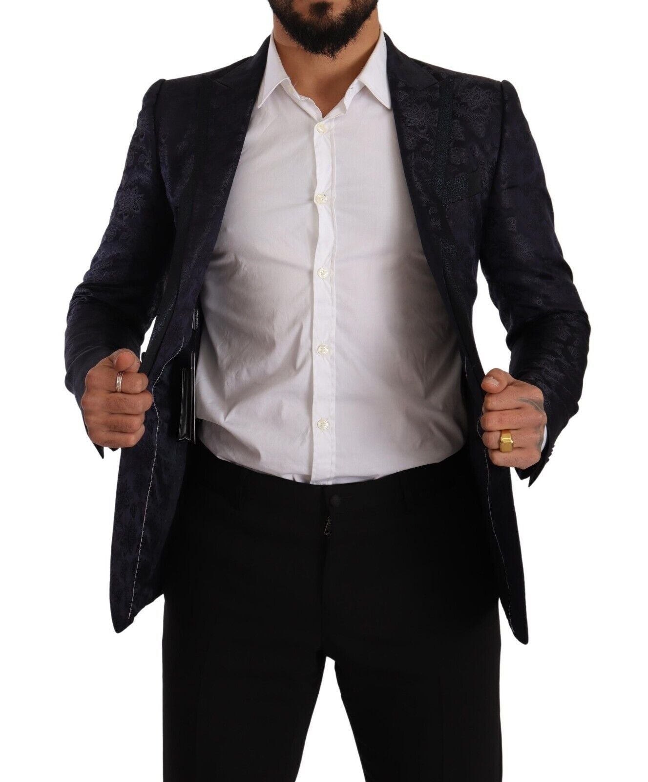 Dolce & Gabbana Elegant Dark Blue MARTINI Formal Blazer - ACCEXO