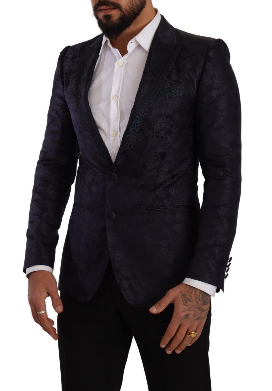 Dolce & Gabbana Elegant Dark Blue MARTINI Formal Blazer - ACCEXO