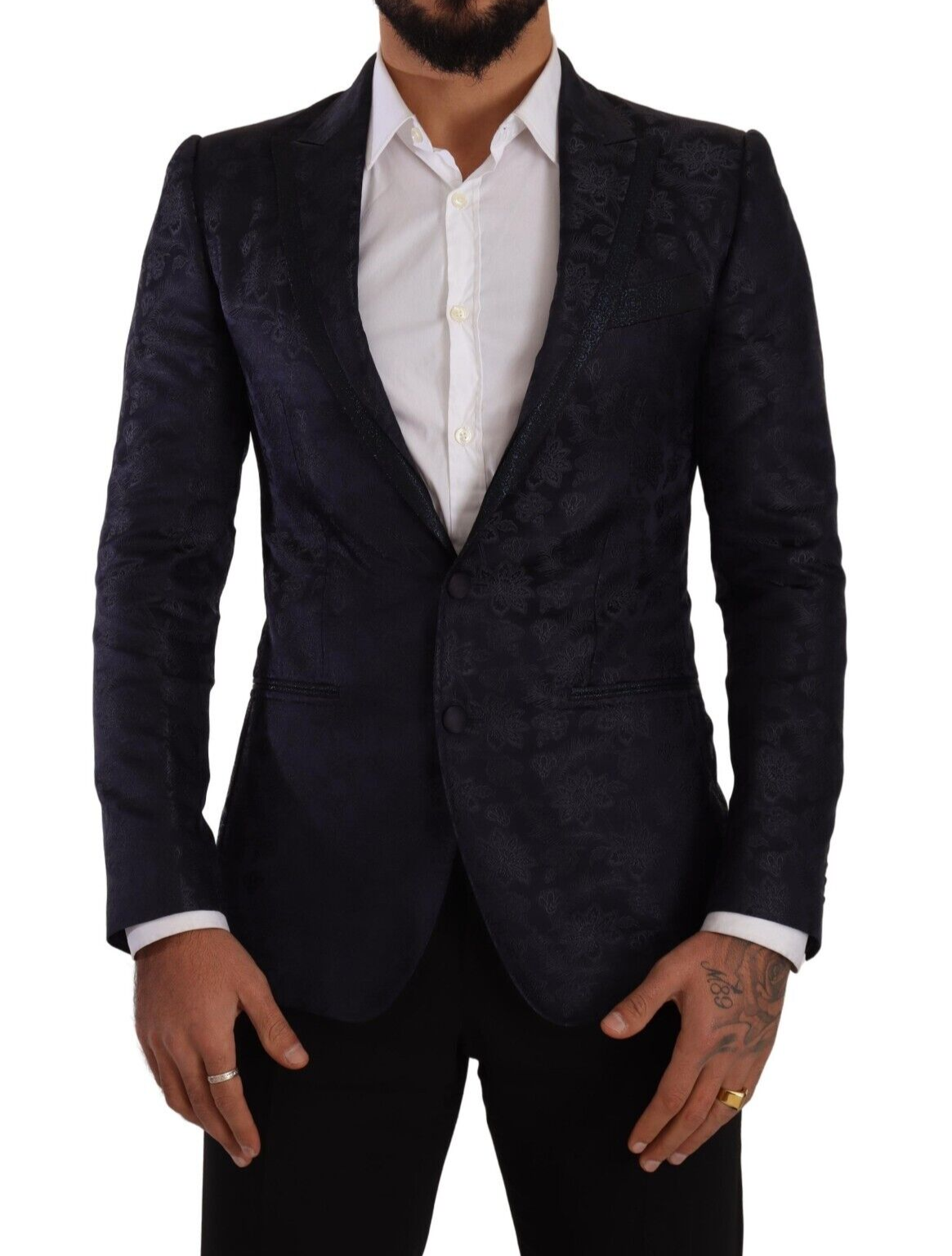 Dolce & Gabbana Elegant Dark Blue MARTINI Formal Blazer - ACCEXO