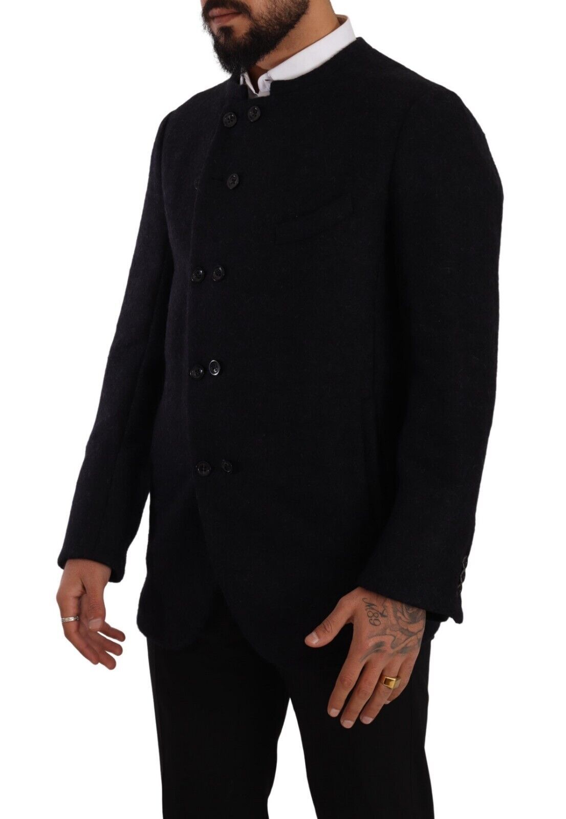 Dolce & Gabbana Elegant Dark Grey Alpaca Blend Jacket - ACCEXO