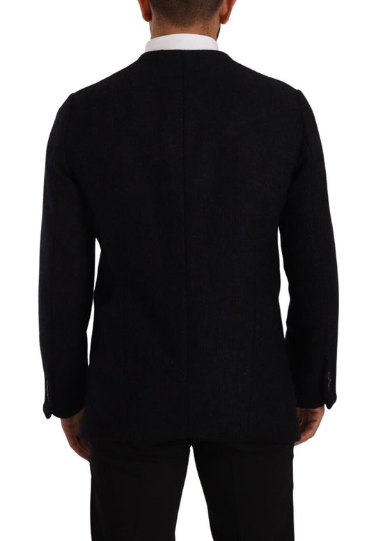 Dolce & Gabbana Elegant Dark Grey Alpaca Blend Jacket