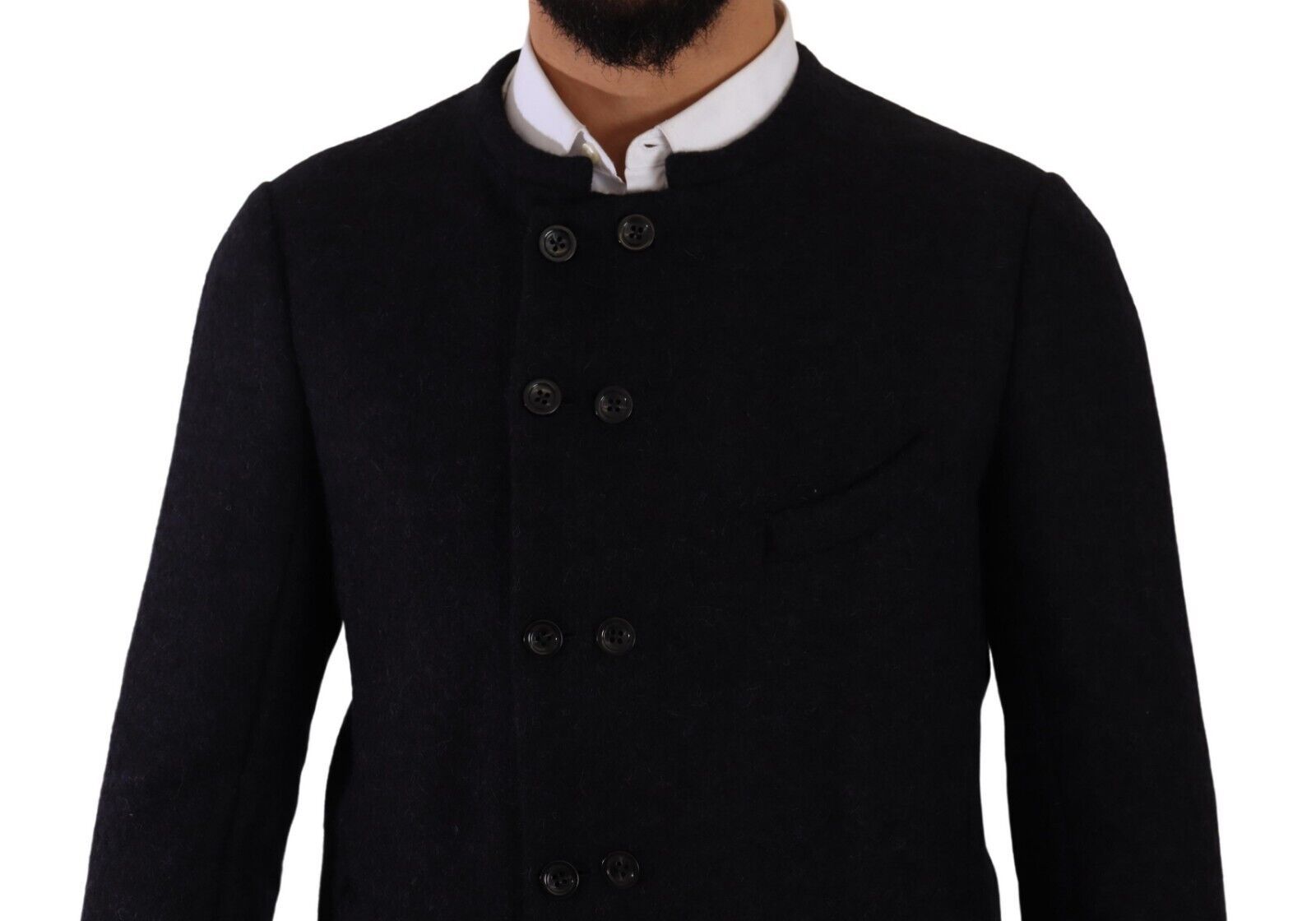 Dolce & Gabbana Elegant Dark Grey Alpaca Blend Jacket - ACCEXO