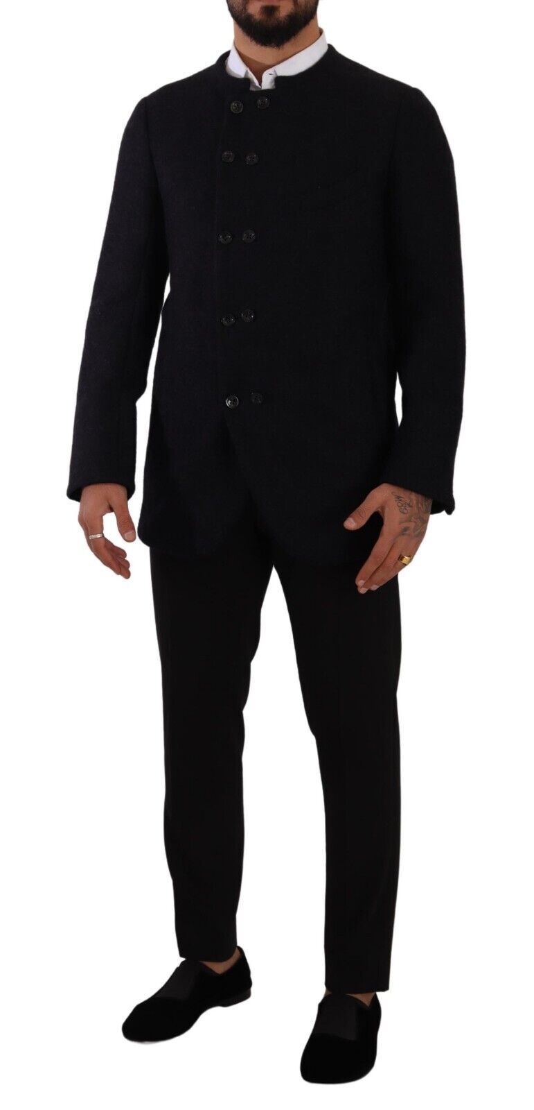 Dolce & Gabbana Elegant Dark Grey Alpaca Blend Jacket - ACCEXO