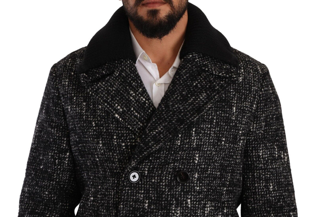 Dolce & Gabbana Chic Double Breasted Wool Blend Overcoat