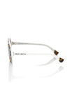 Frankie Morello White Acetate Women's Sunglass