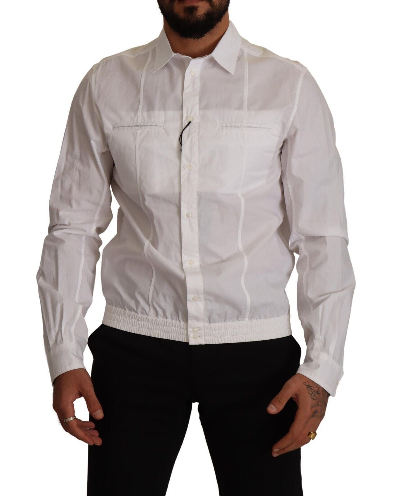 Dolce & Gabbana Elegant Italian White Cotton Shirt - ACCEXO