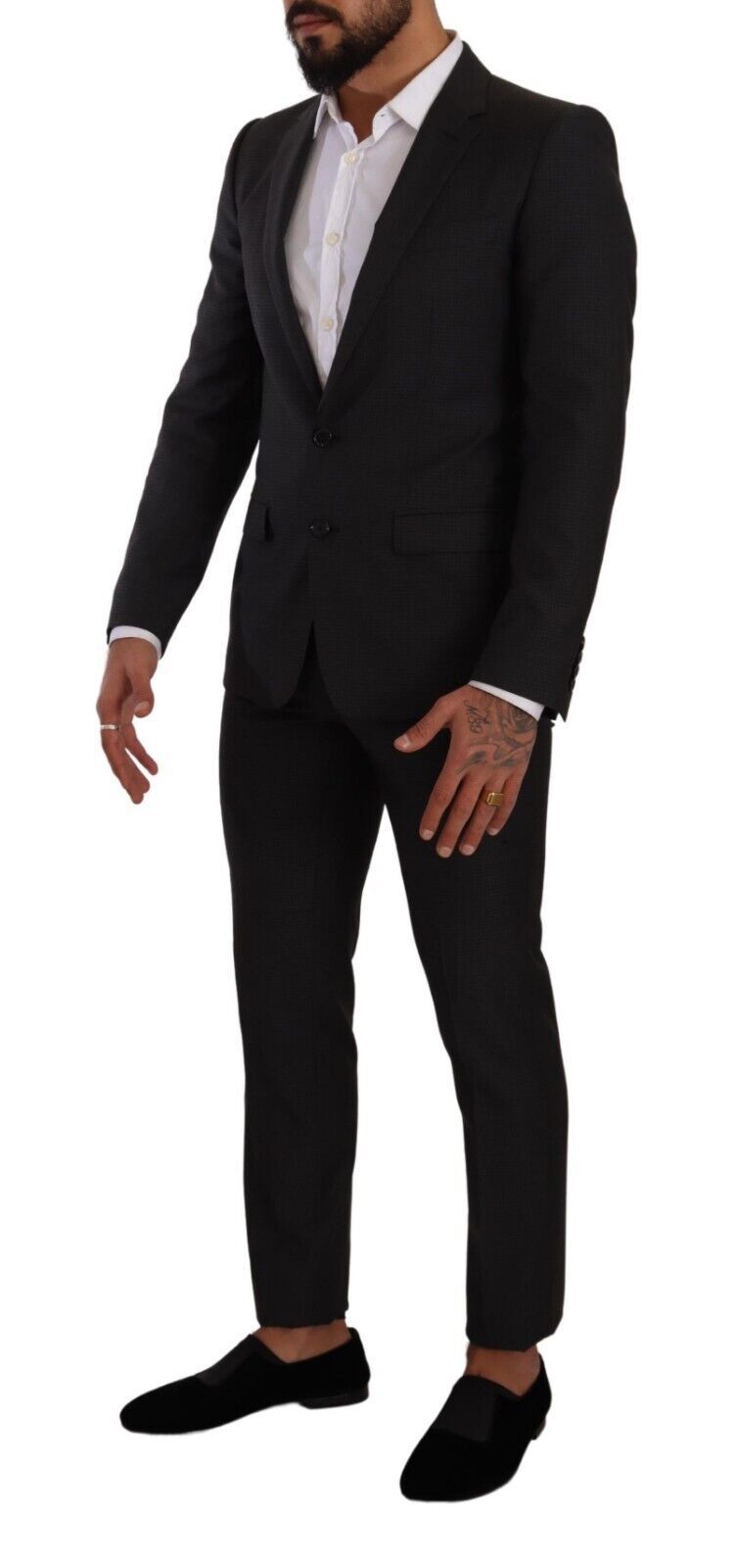 Dolce & Gabbana Elegant Black Wool Martini Suit