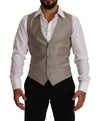 Dolce & Gabbana Elegant Single Breasted Dress Vest in Beige